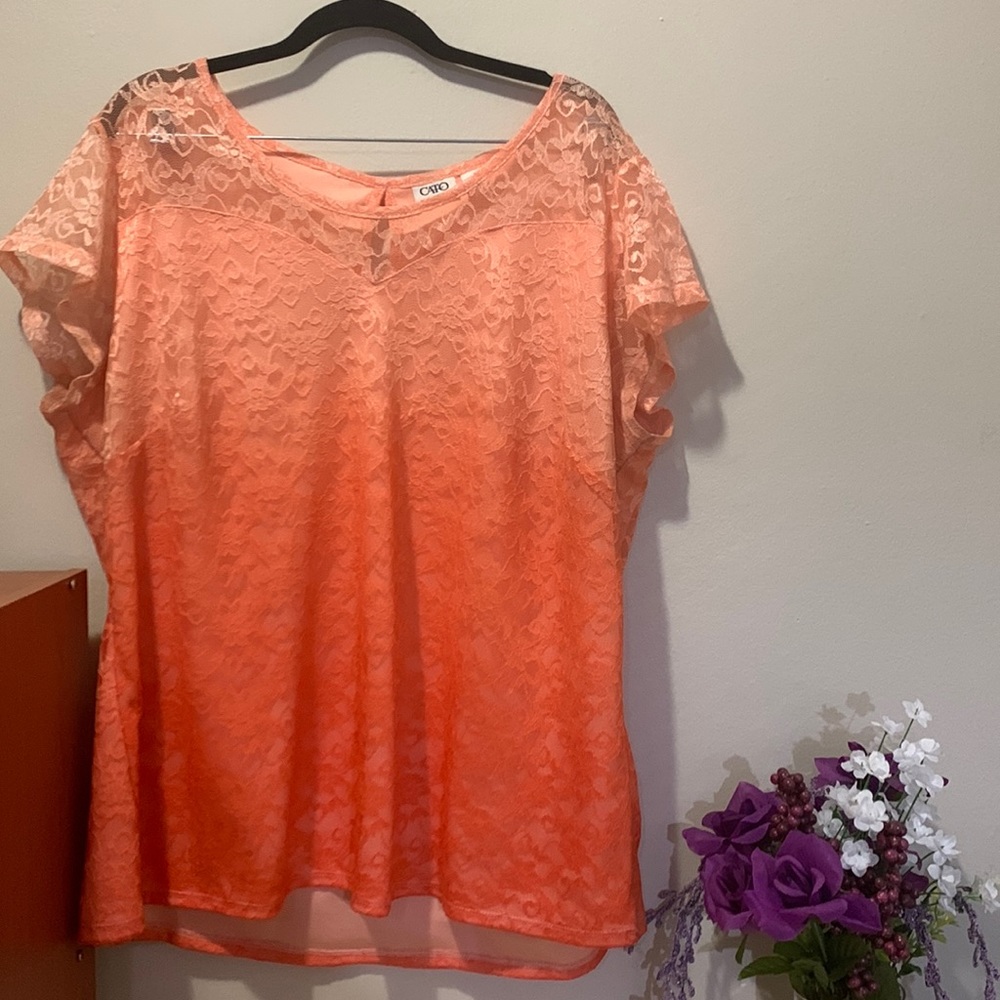 Pink lace top